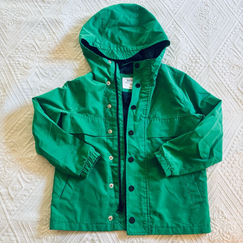 Old Navy Kids Green Raincoat with Hood